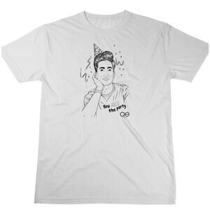 Queer Eye You are The Party White T-Shirt Purple Graphic Sz Small NWT